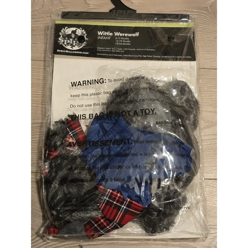 Halloween Costume Baby / Infant's Wittle Werewolf Size 6-12 Months